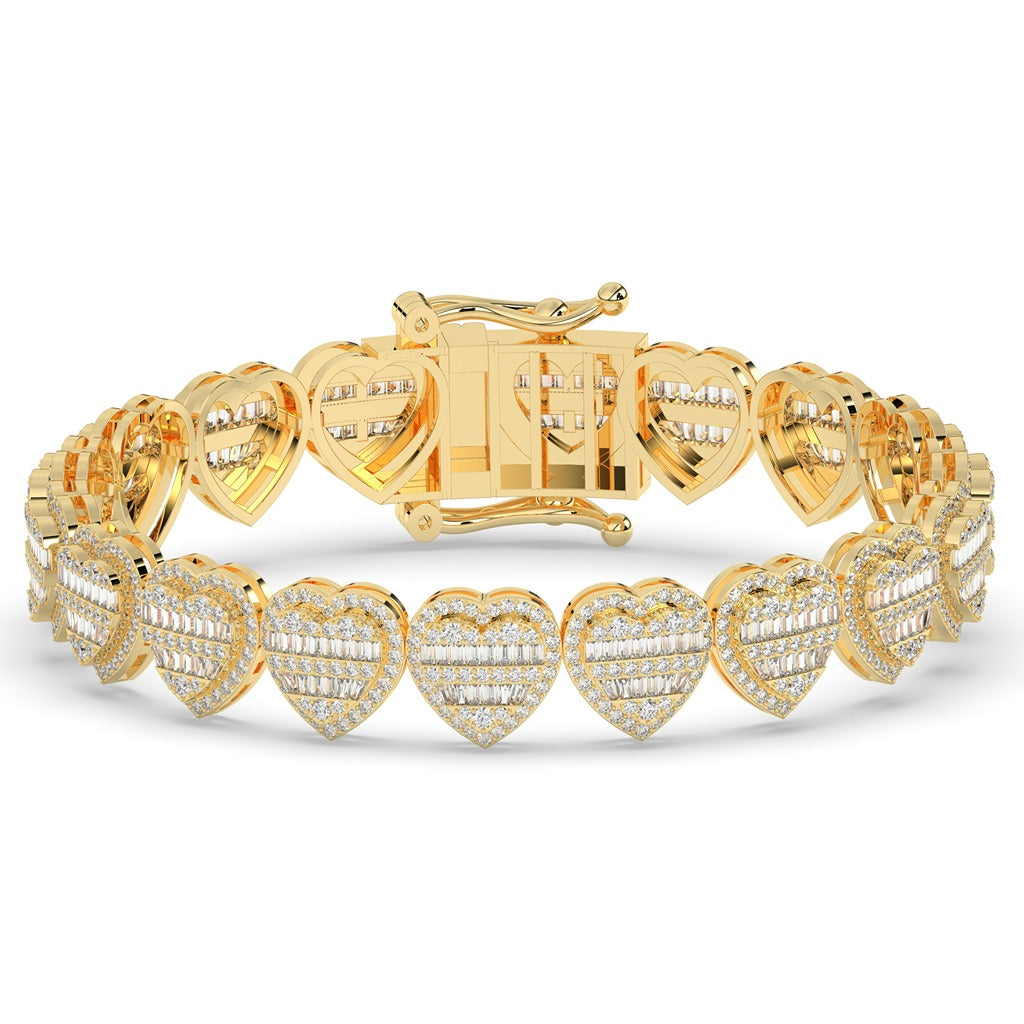 Romantic Shine Heart Chain Bracelet