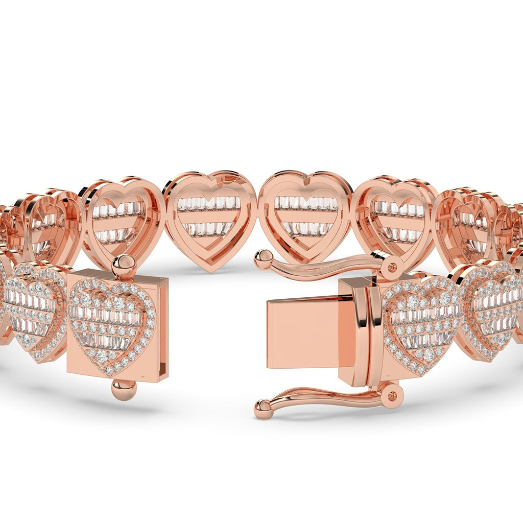 Romantic Shine Heart Chain Bracelet