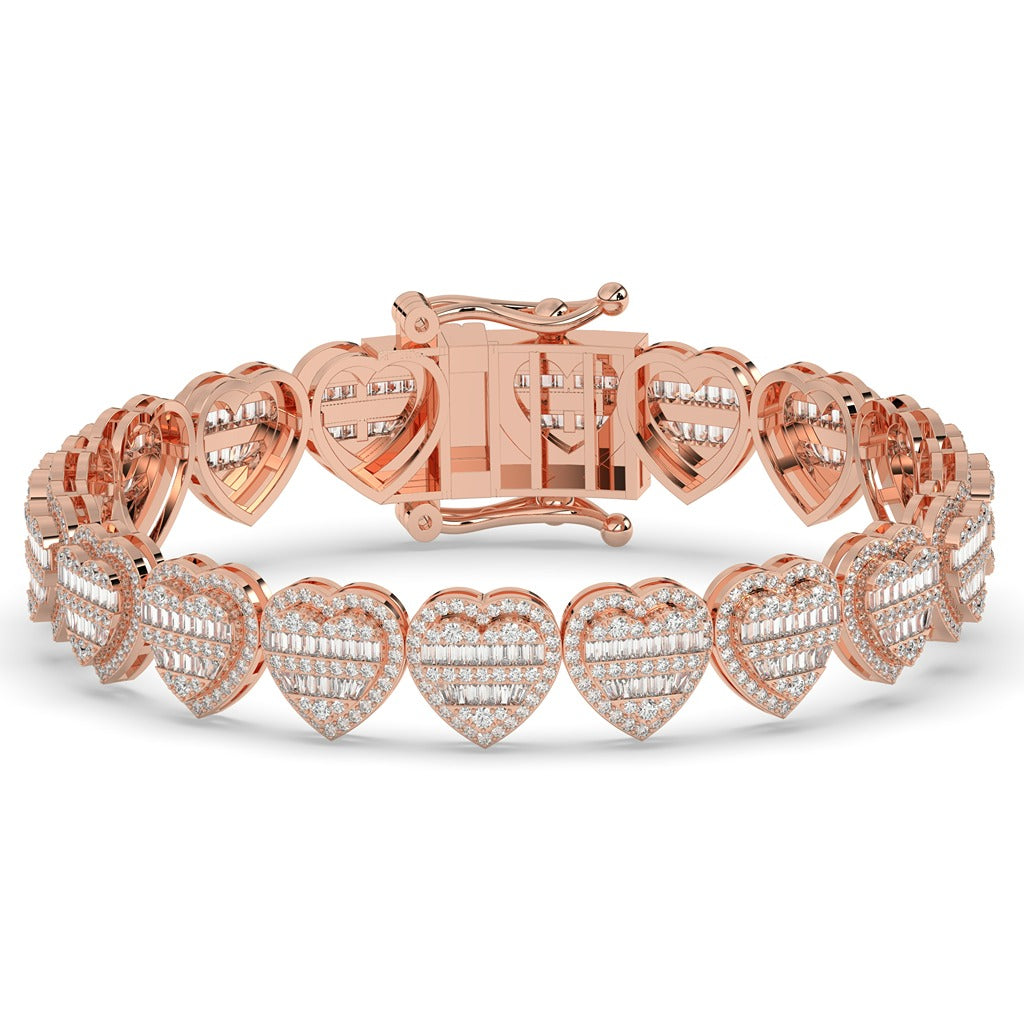 Romantic Shine Heart Chain Bracelet