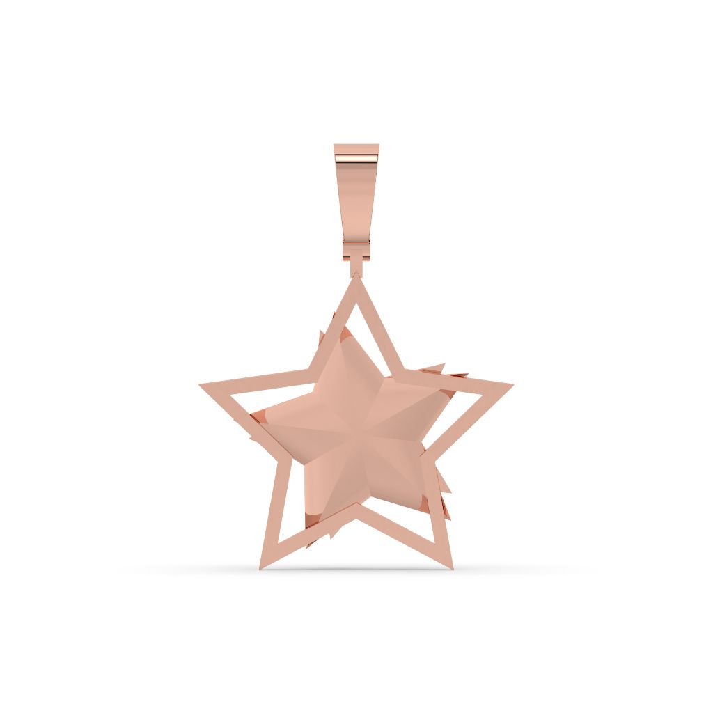 Dollar Star Gold Pendant Charm