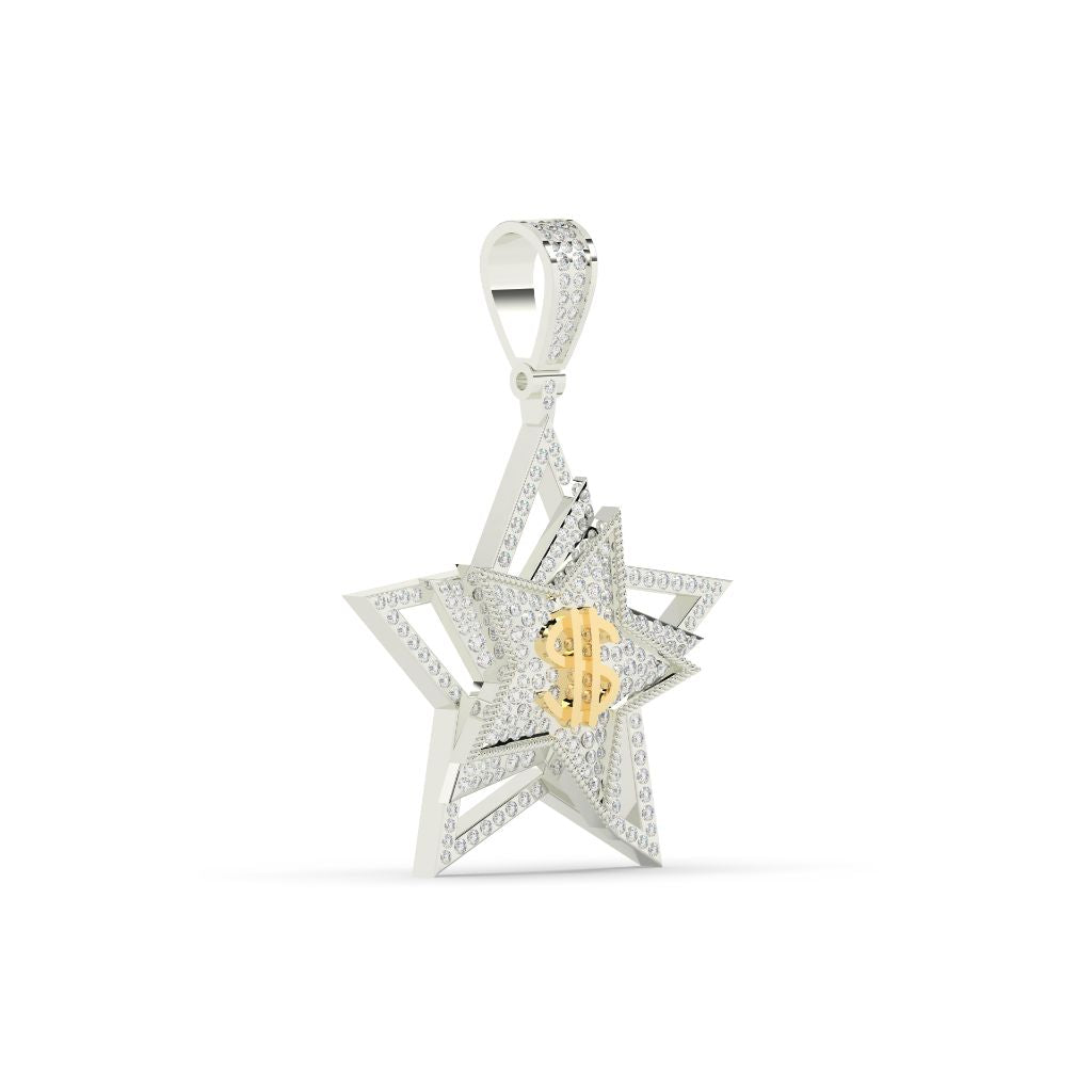 Dollar Star Gold Pendant Charm