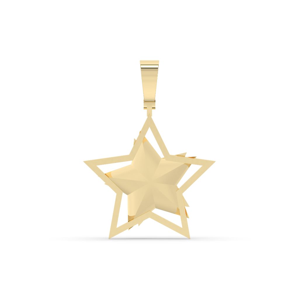 Dollar Star Gold Pendant Charm