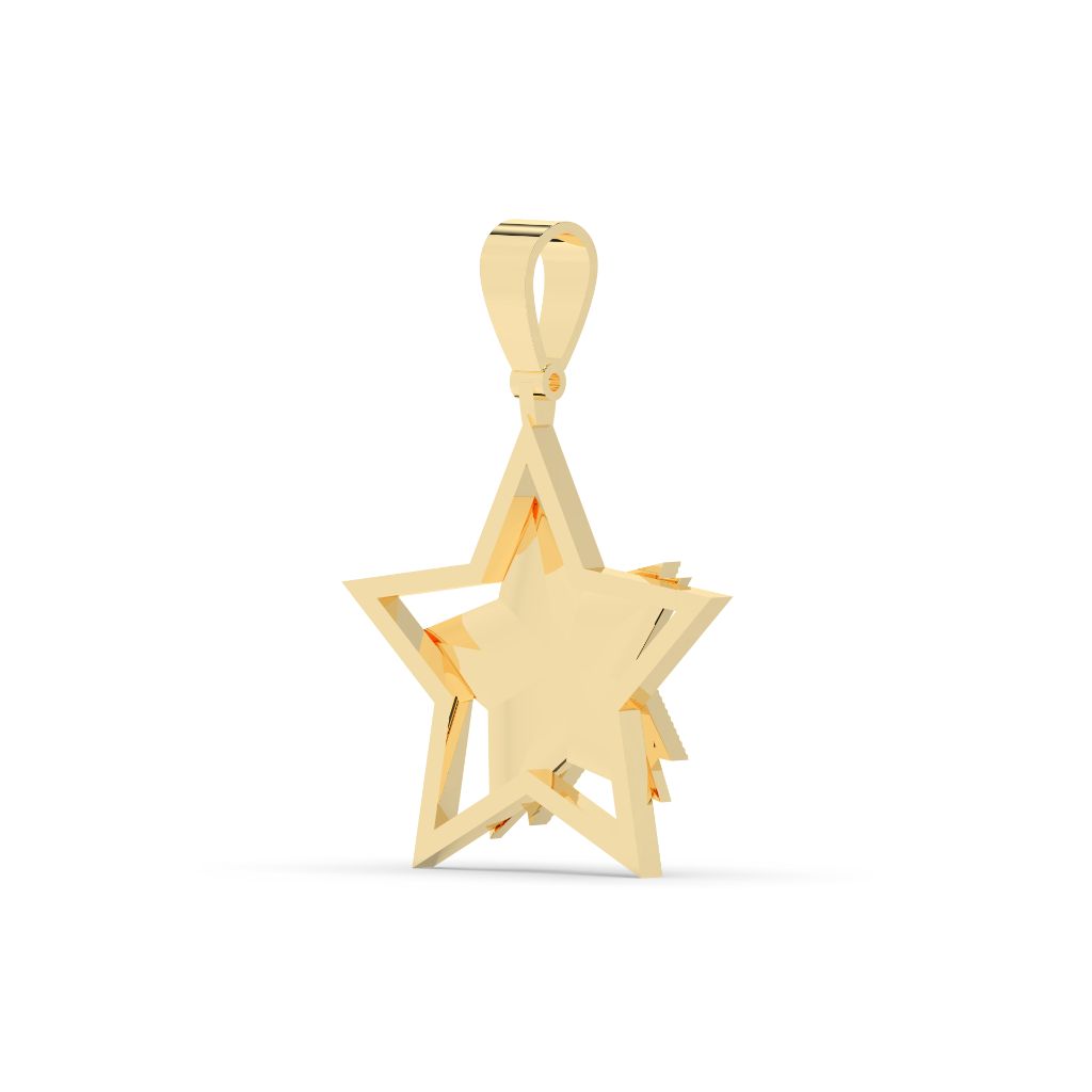 Dollar Star Gold Pendant Charm
