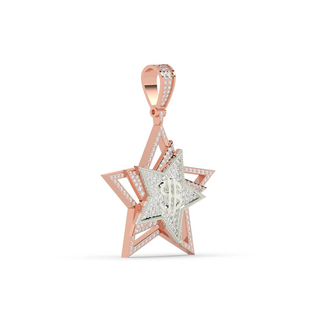 Dollar Star Gold Pendant Charm
