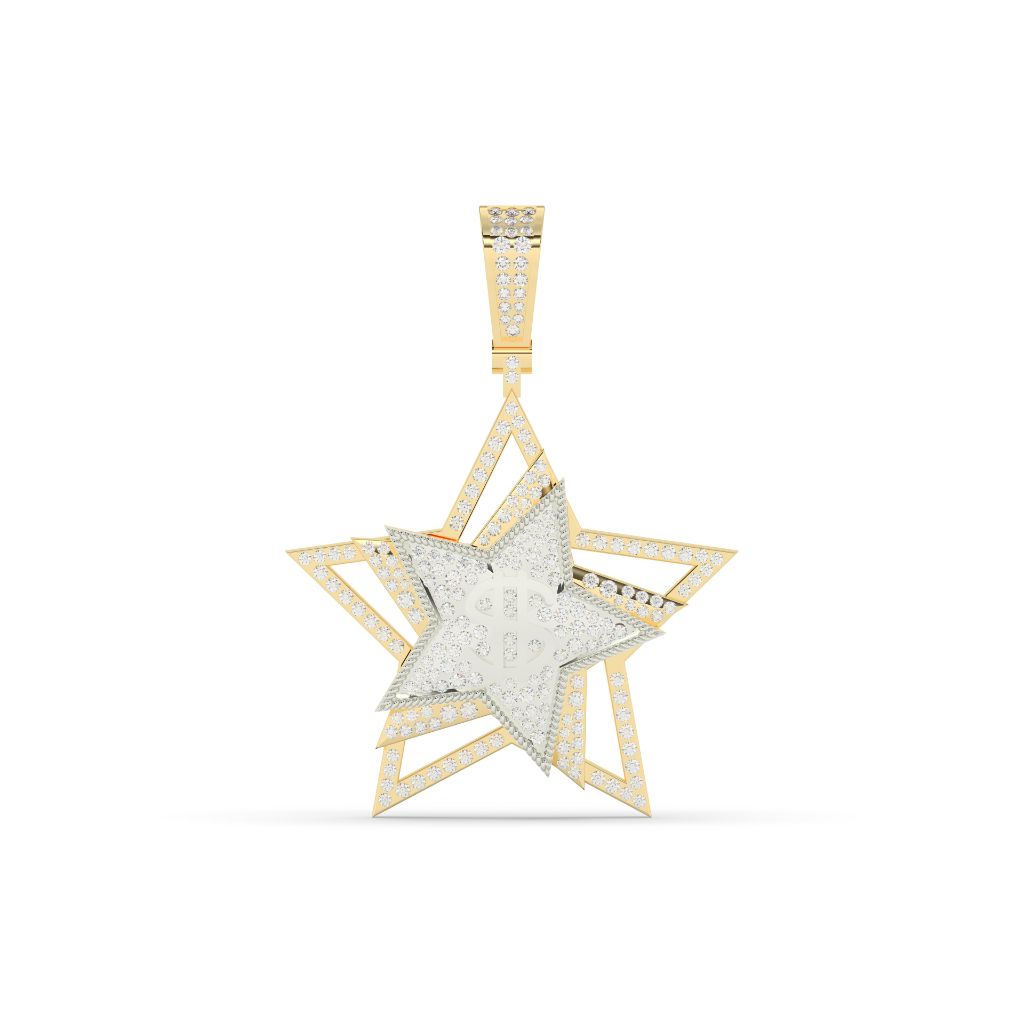 Dollar Star Gold Pendant Charm