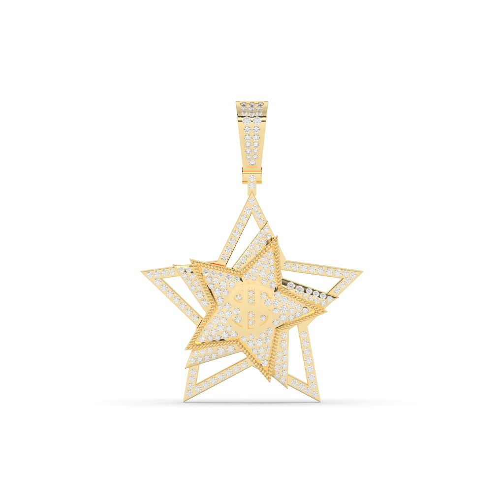 Dollar Star Gold Pendant Charm