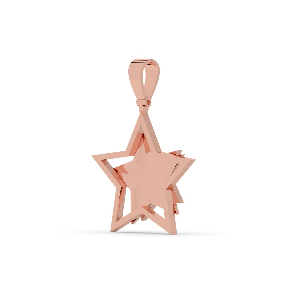 Dollar Star Gold Pendant Charm