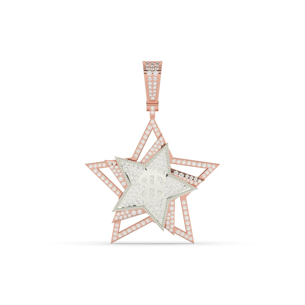 Dollar Star Gold Pendant Charm