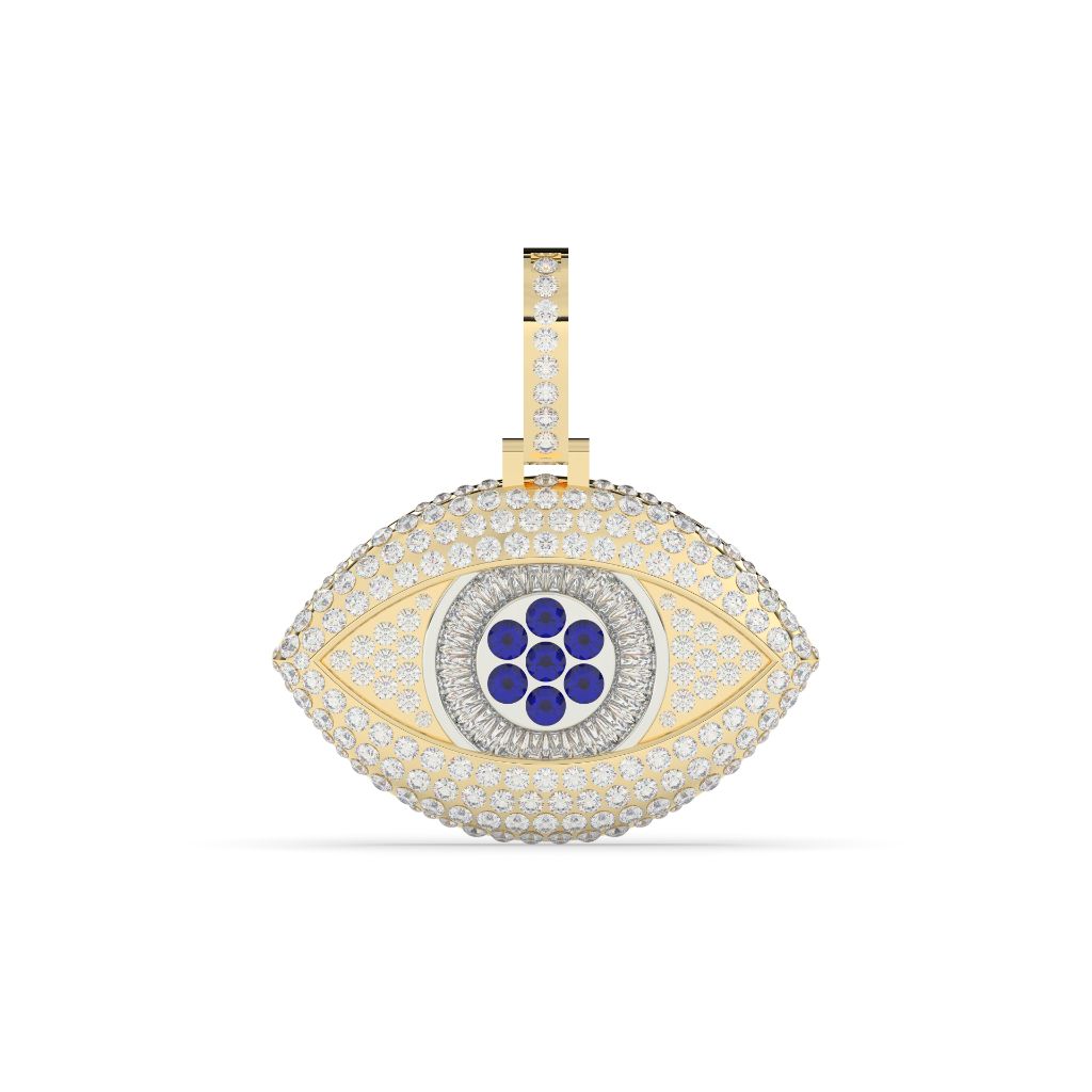 Diamond Studded Evil Eye Pendant