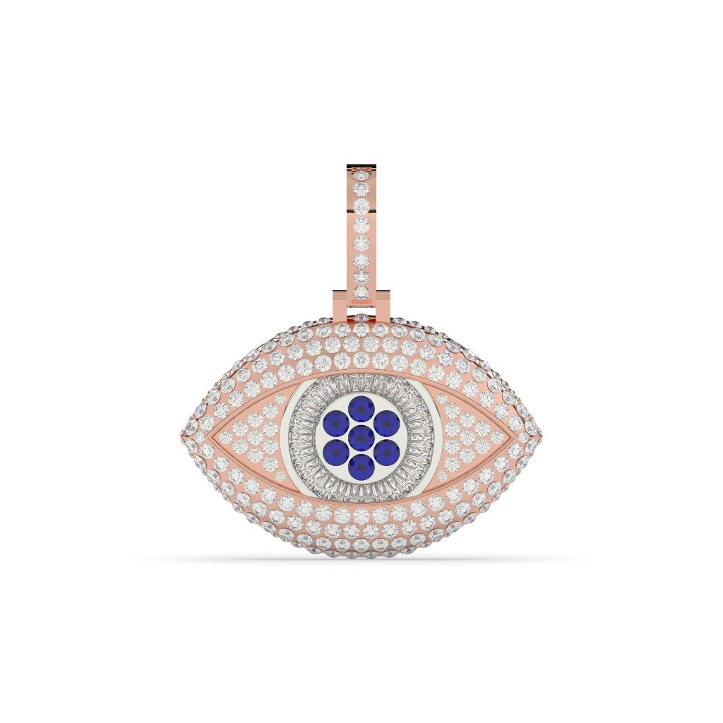 Diamond Studded Evil Eye Pendant