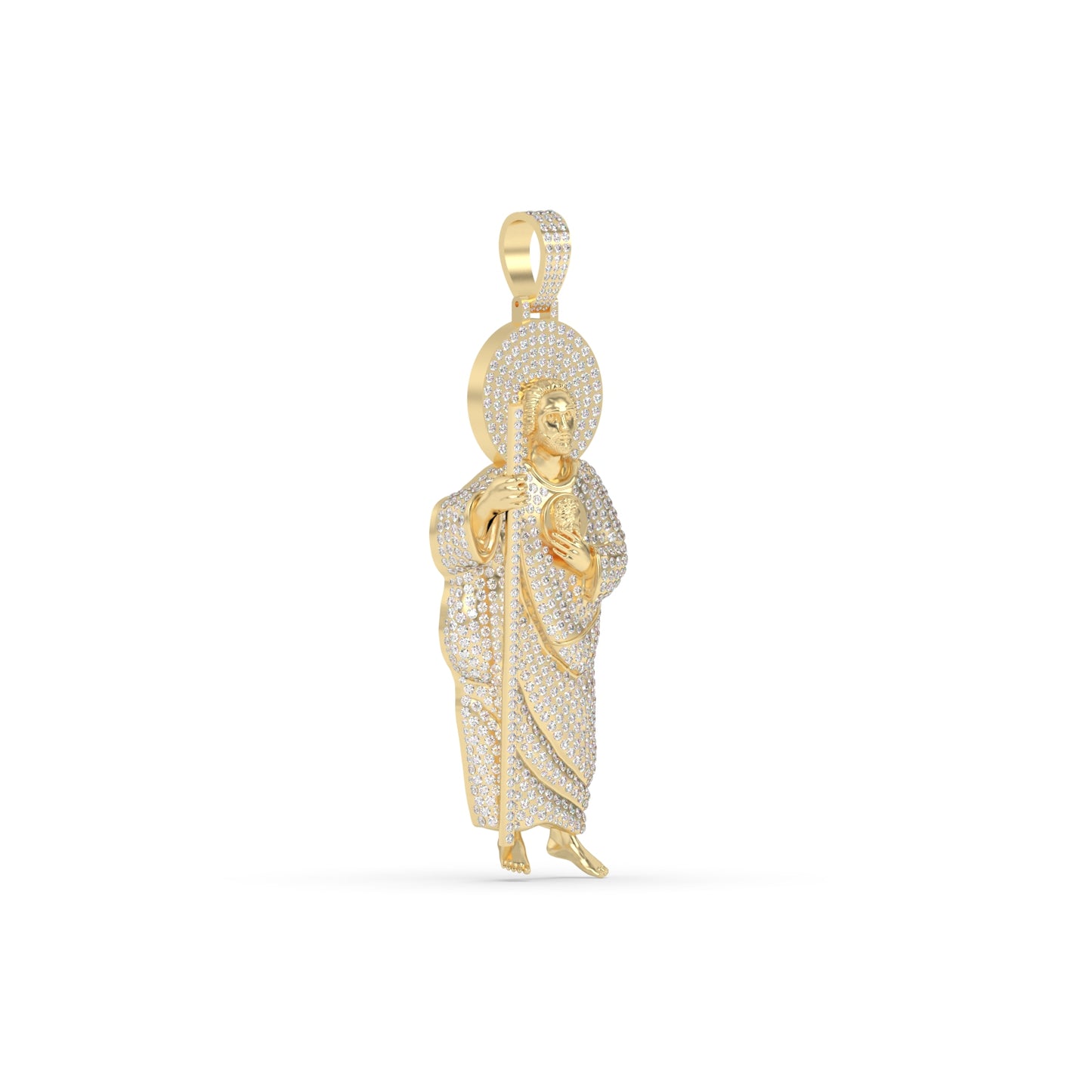 Saint Jude Diamond Gold Pendant