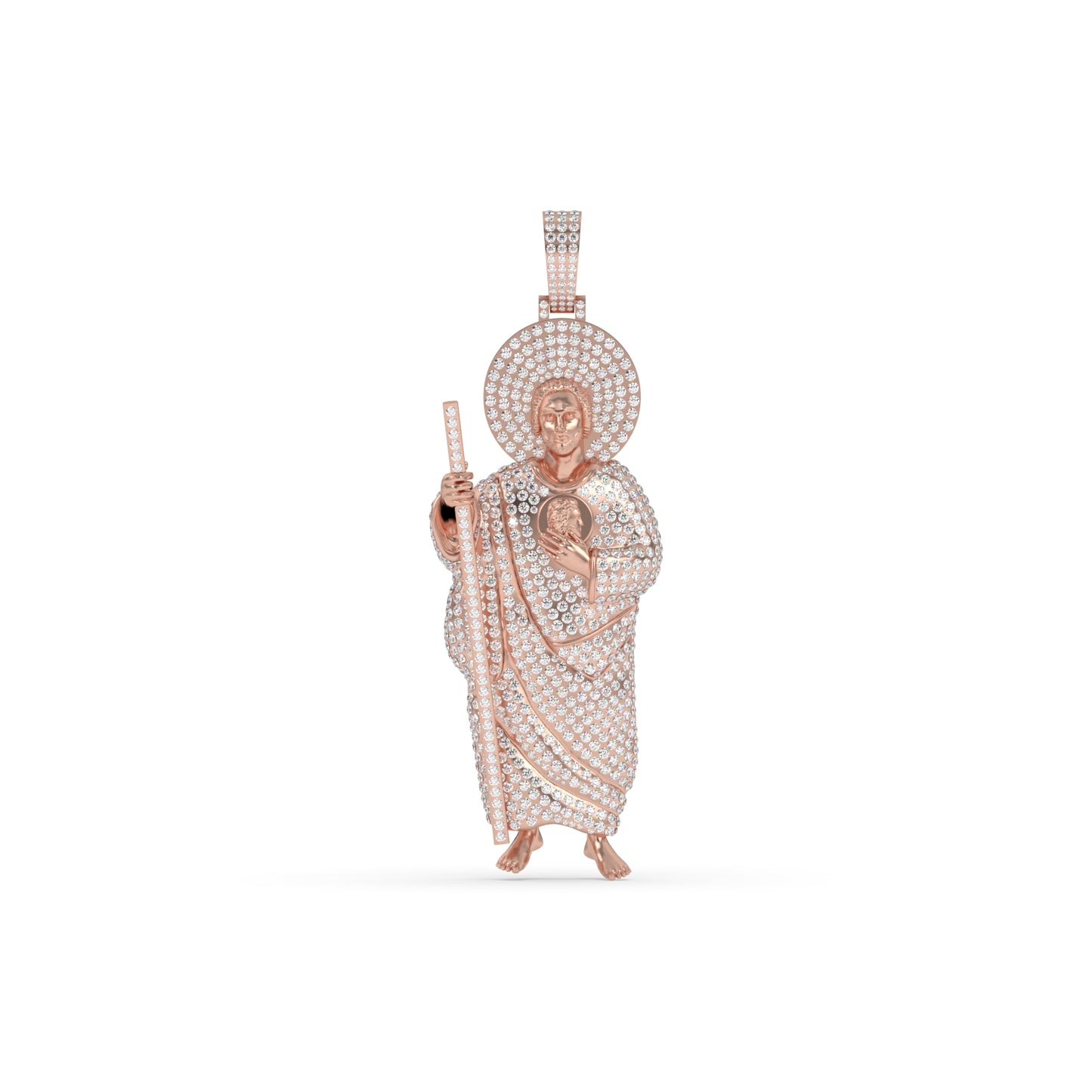 Saint Jude Diamond Gold Pendant