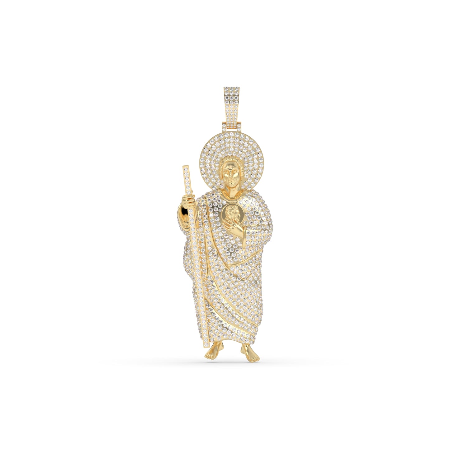 Saint Jude Diamond Gold Pendant