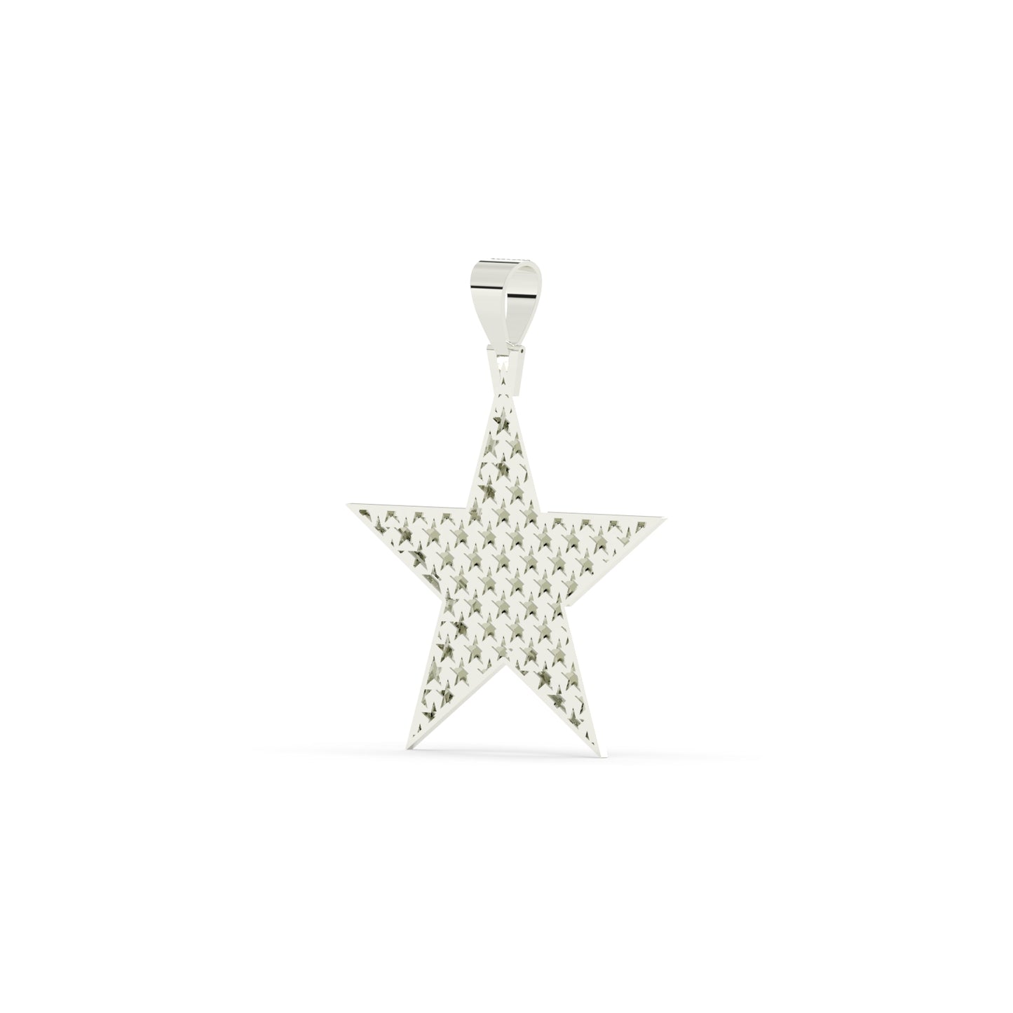 Golden Star Diamond Outline Pendant