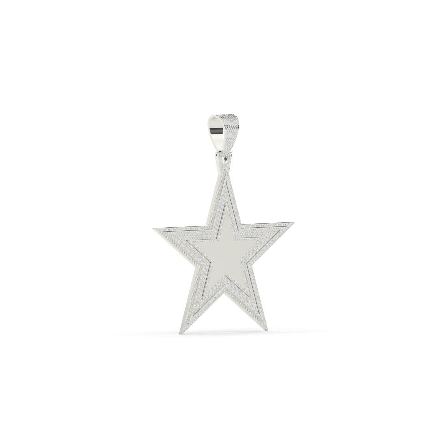 Golden Star Diamond Outline Pendant