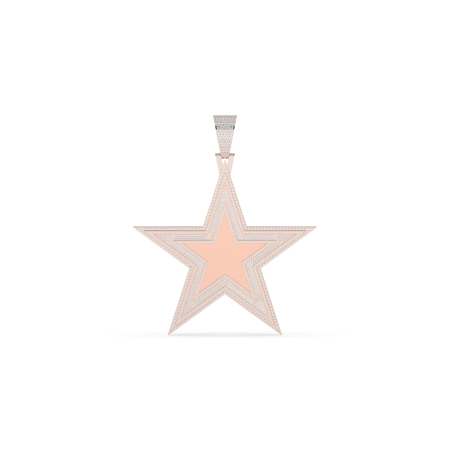 Golden Star Diamond Outline Pendant