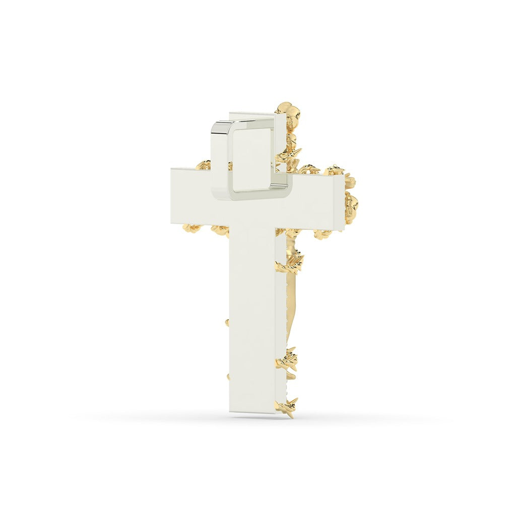 Sacred Jesus Pendant with Flowers