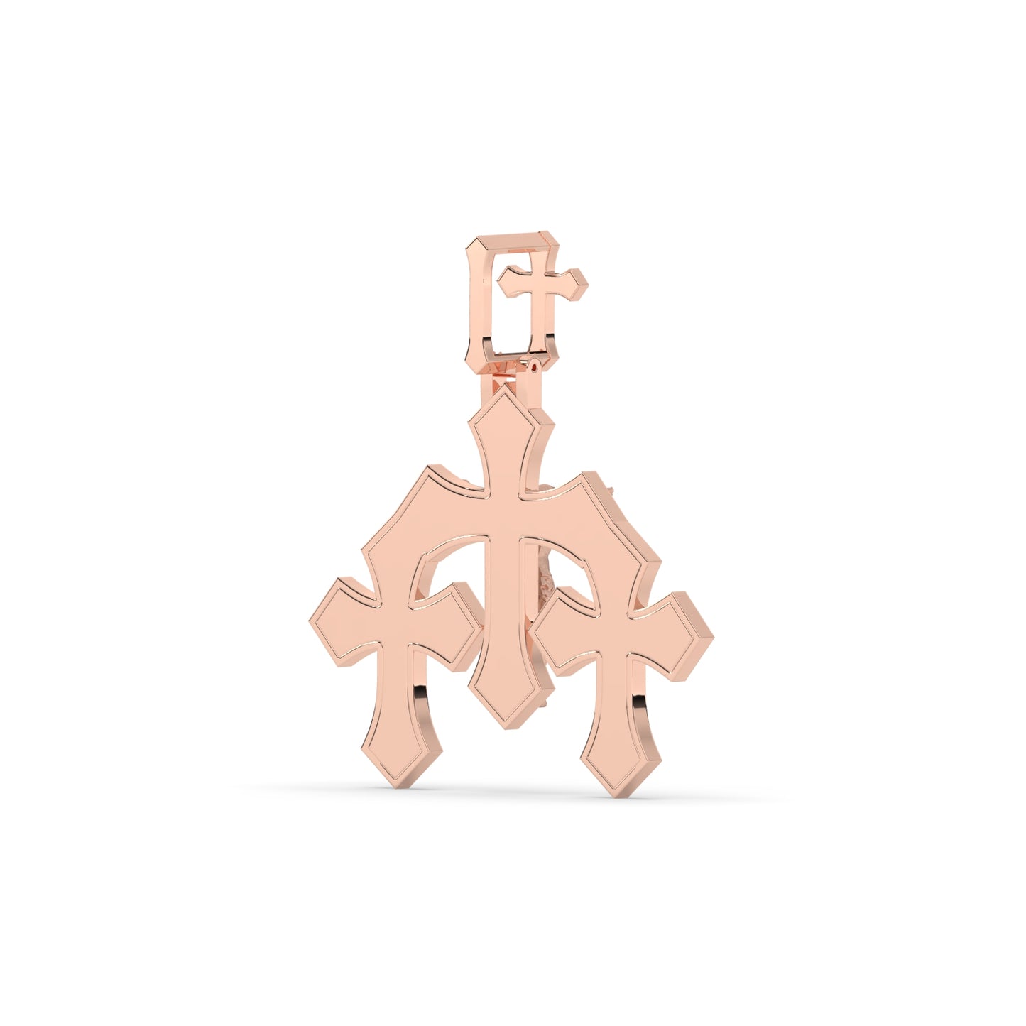 Triple Cross Jesus Pendant Charm