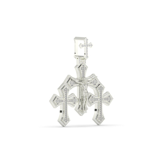 Triple Cross Jesus Pendant Charm