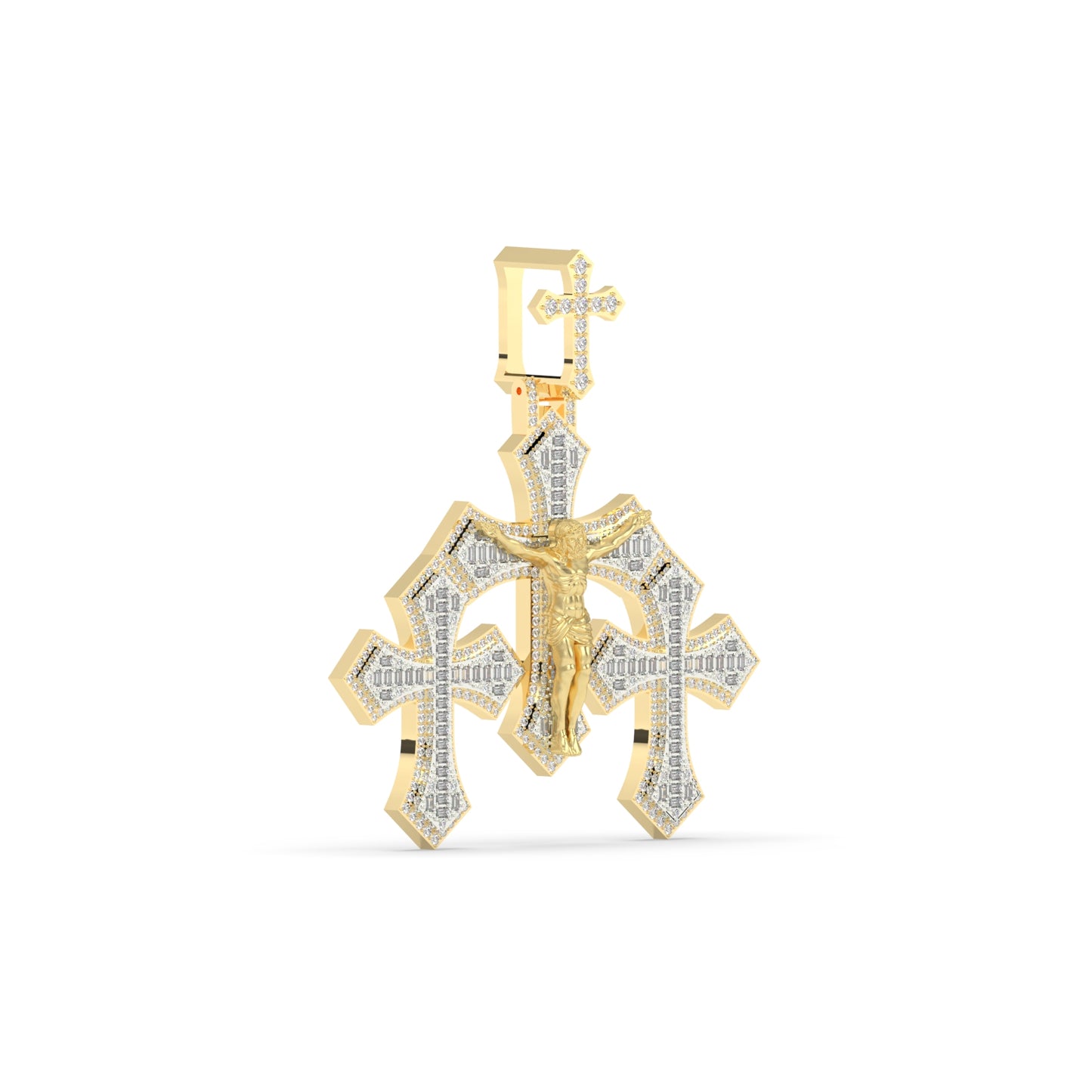 Triple Cross Jesus Pendant Charm