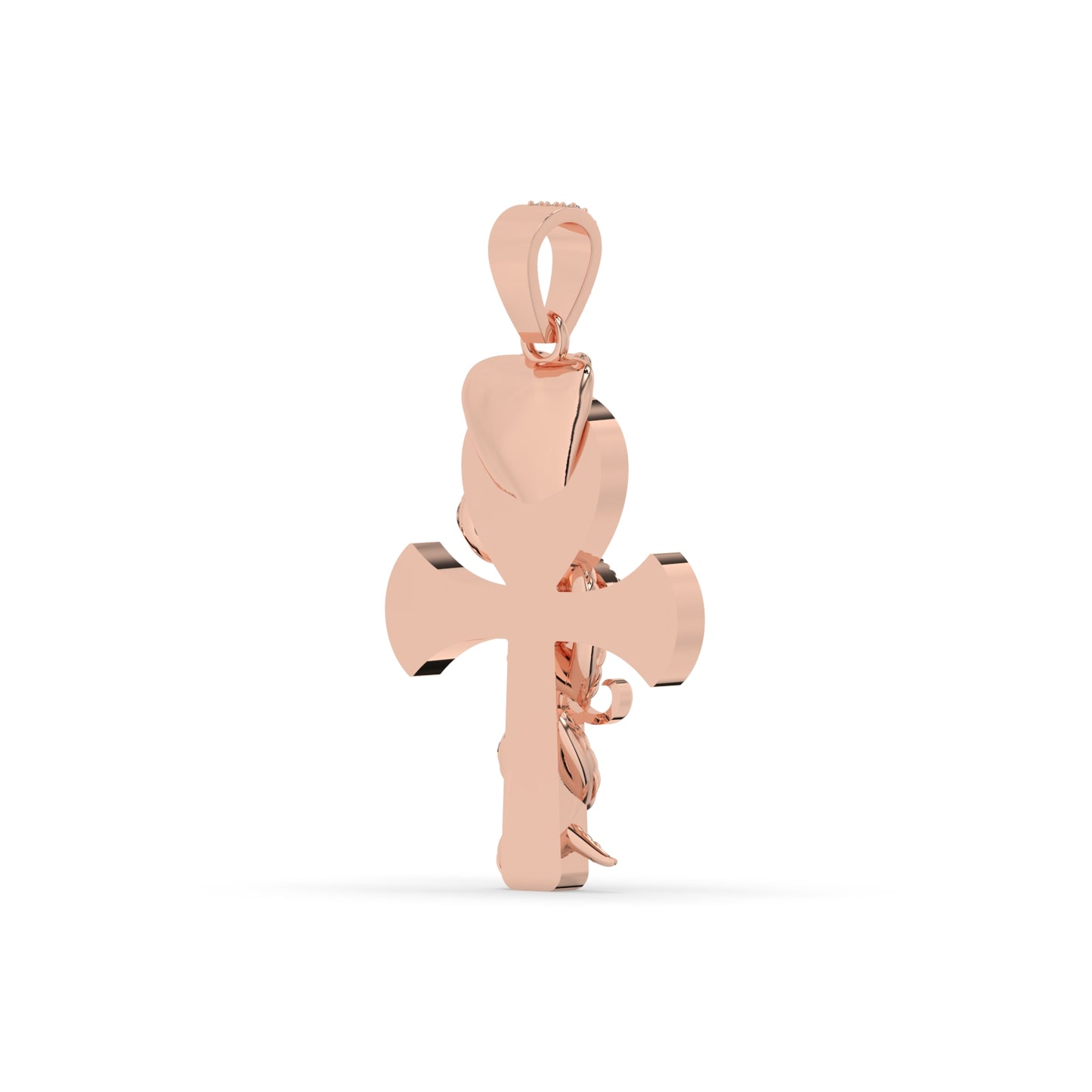 Iced Ankh Eye Snake Pendant