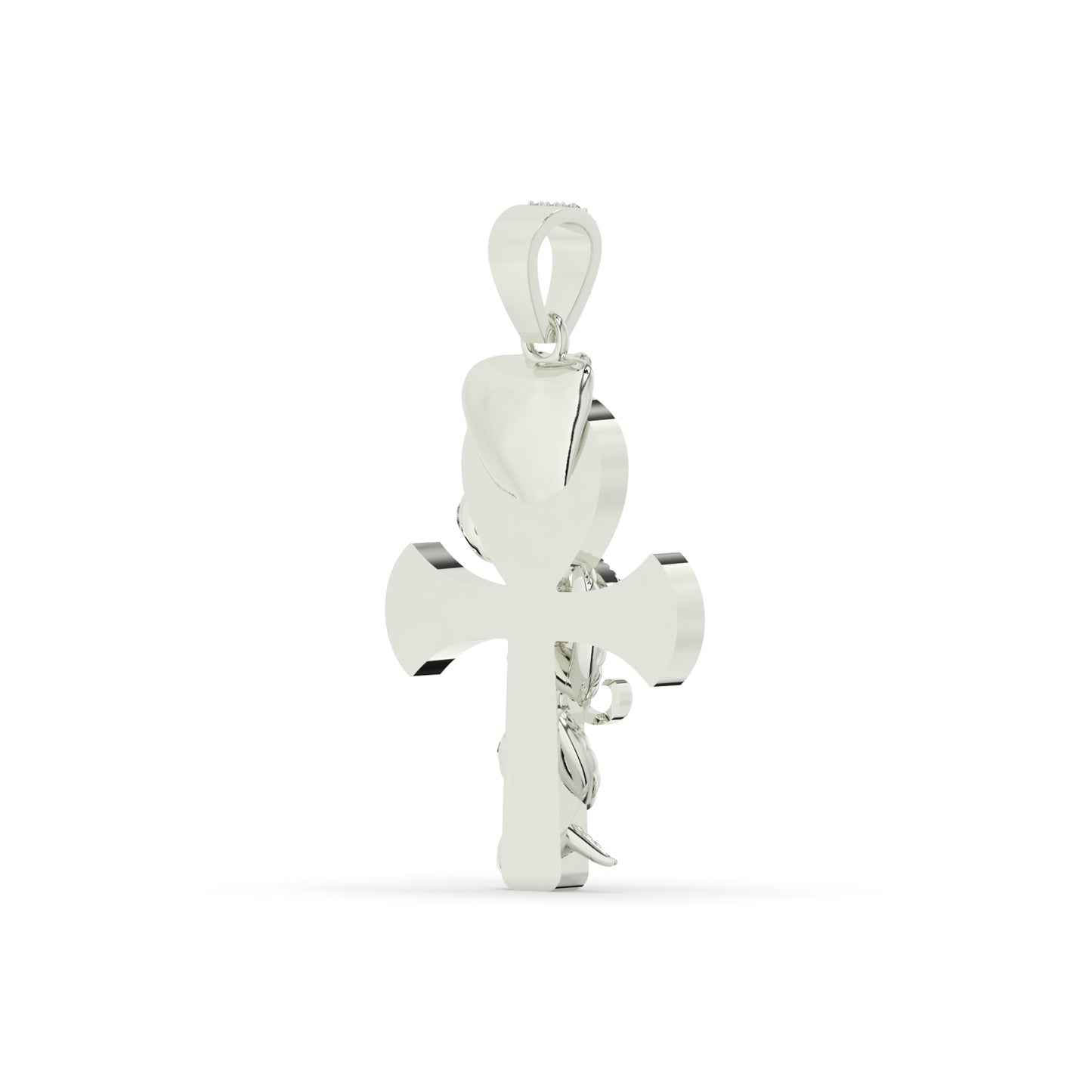 Iced Ankh Eye Snake Pendant