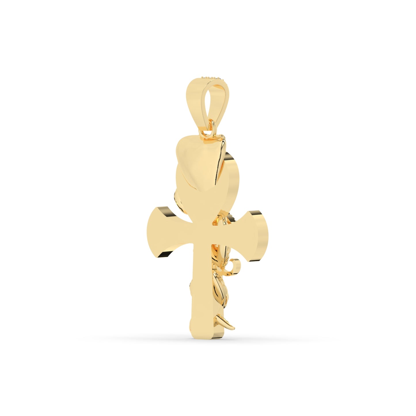 Iced Ankh Eye Snake Pendant