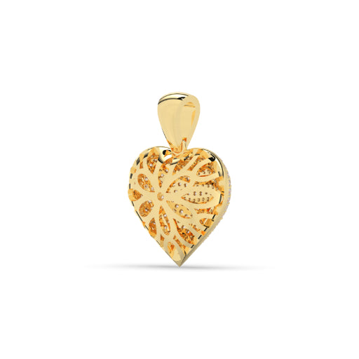 Elegant Gold Heart With Diamonds