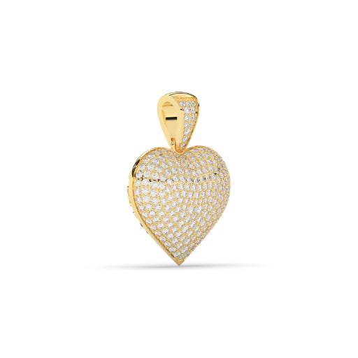 Elegant Gold Heart With Diamonds