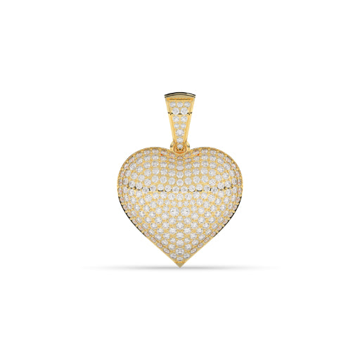 Elegant Gold Heart With Diamonds