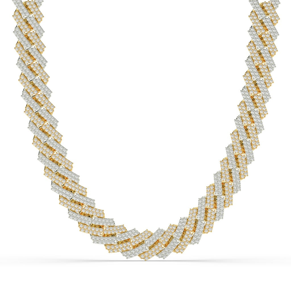 Zigzag Pavé Luxury Gold Chain