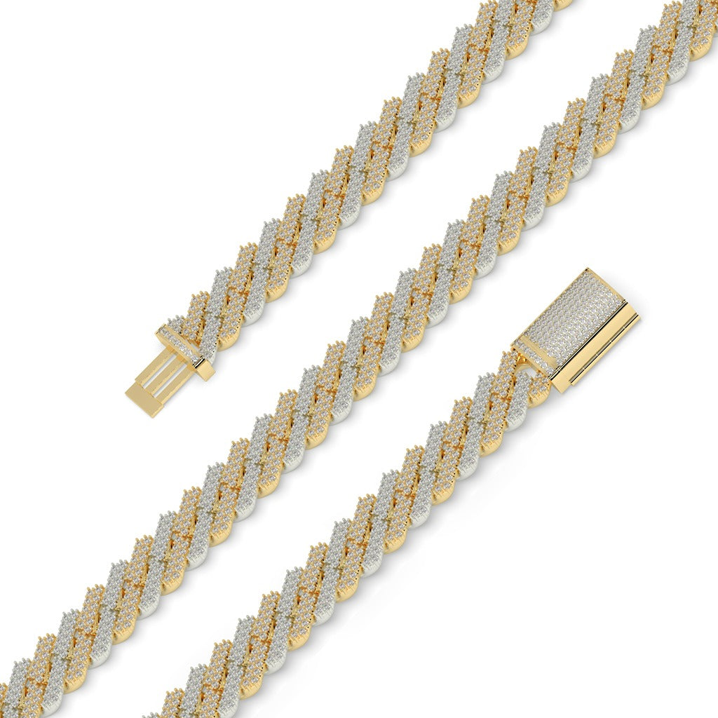 Zigzag Pavé Luxury Gold Chain