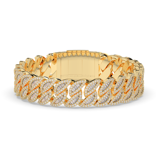 Baguette Iced Cuban Link Bracelet
