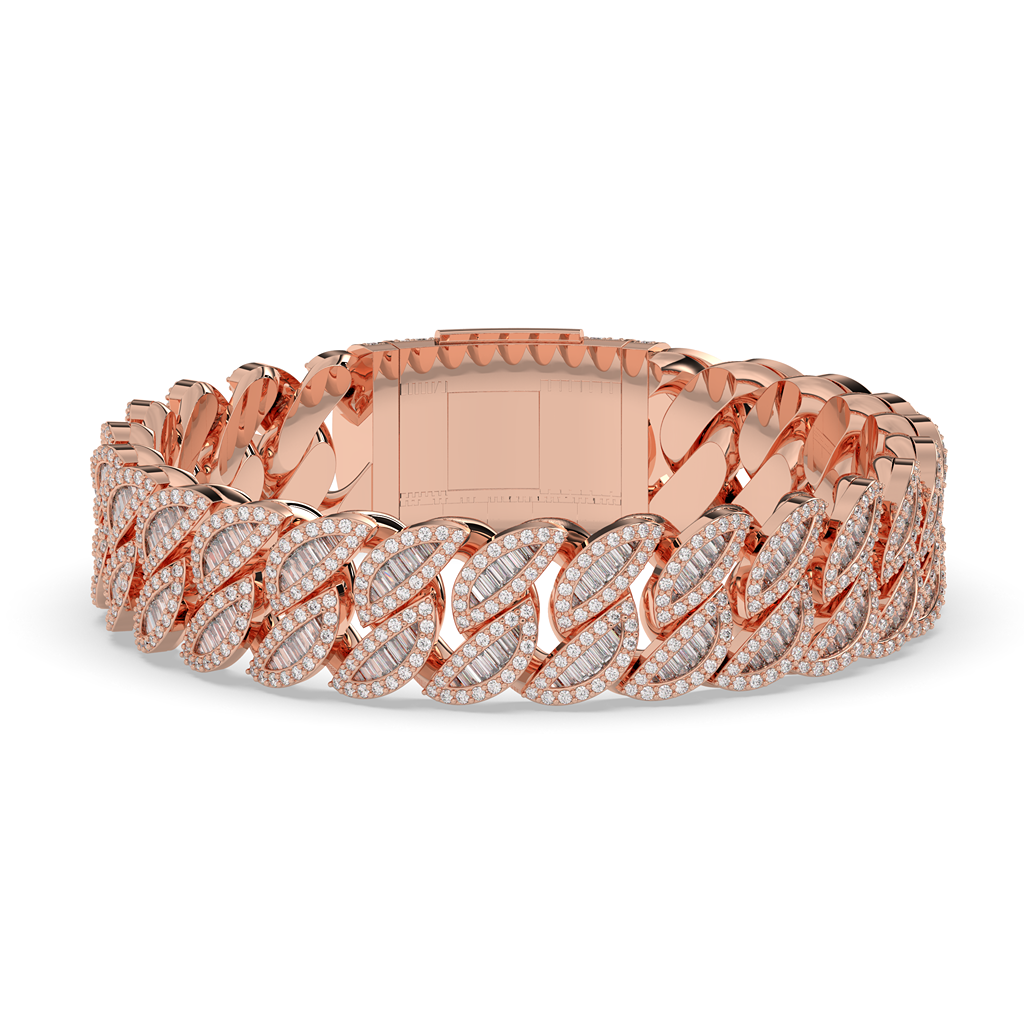 Baguette Iced Cuban Link Bracelet