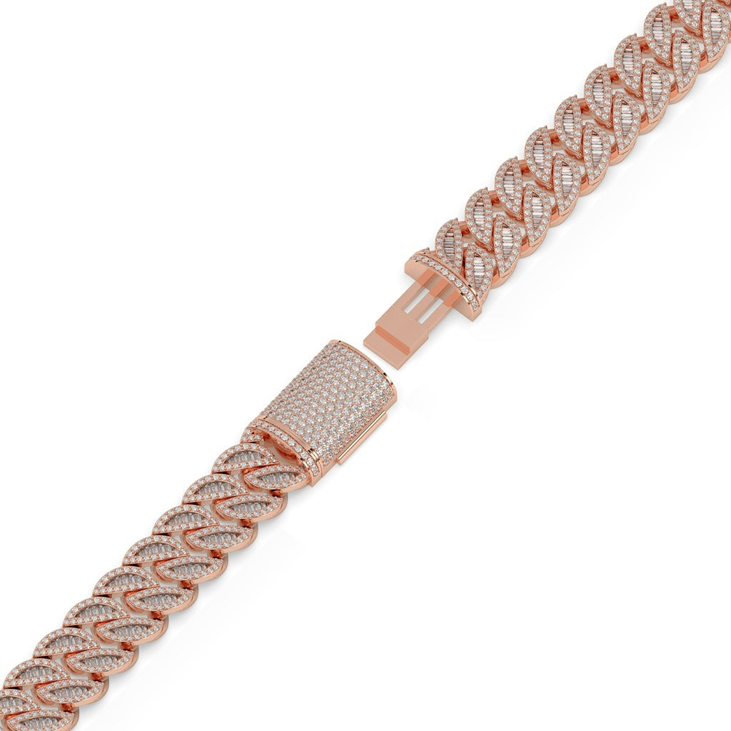 Baguette Iced Cuban Link Bracelet