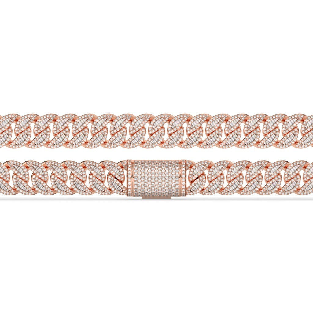 Baguette Iced Cuban Link Bracelet