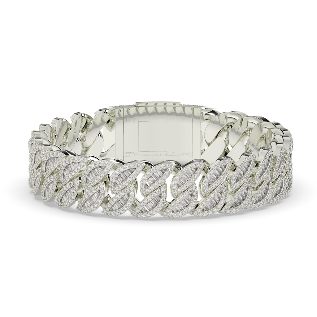 Baguette Iced Cuban Link Bracelet