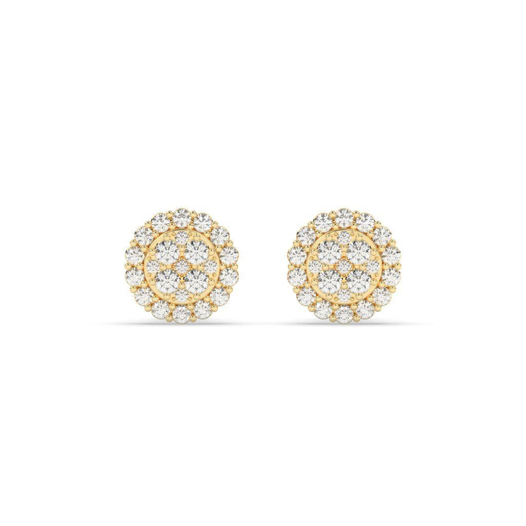 Bold Cluster Round Diamond Studs