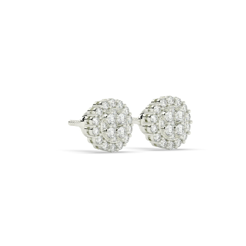 Bold Cluster Round Diamond Studs