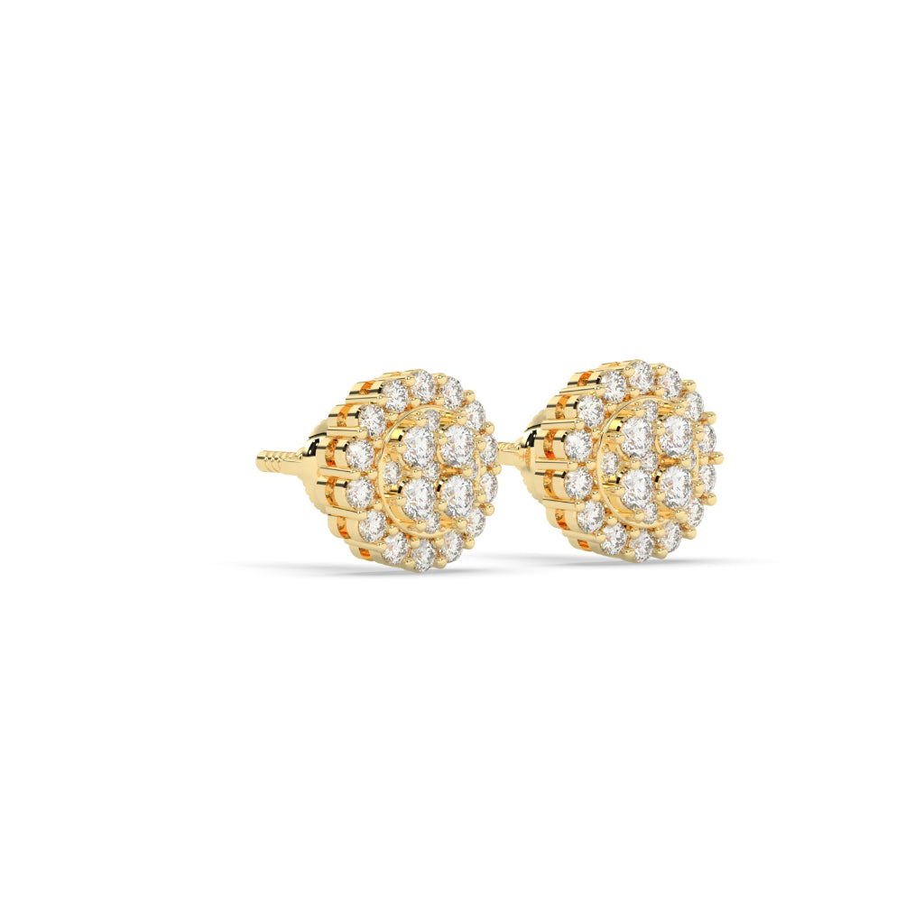 Bold Cluster Round Diamond Studs