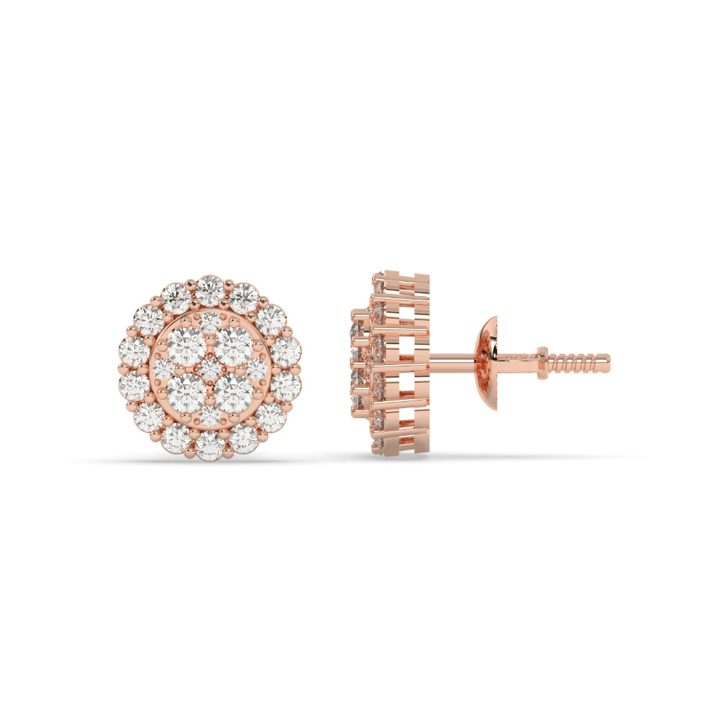 Bold Cluster Round Diamond Studs