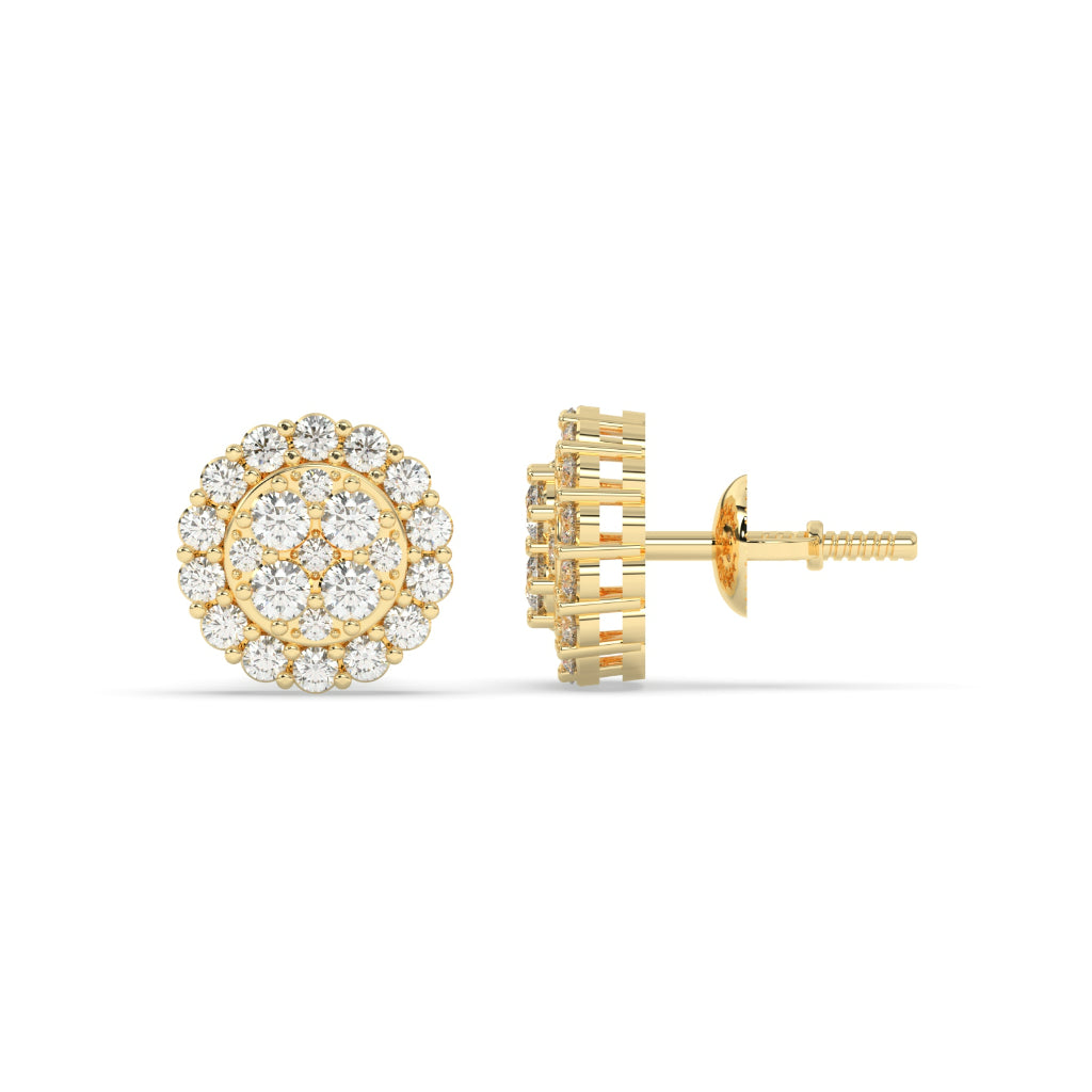 Bold Cluster Round Diamond Studs