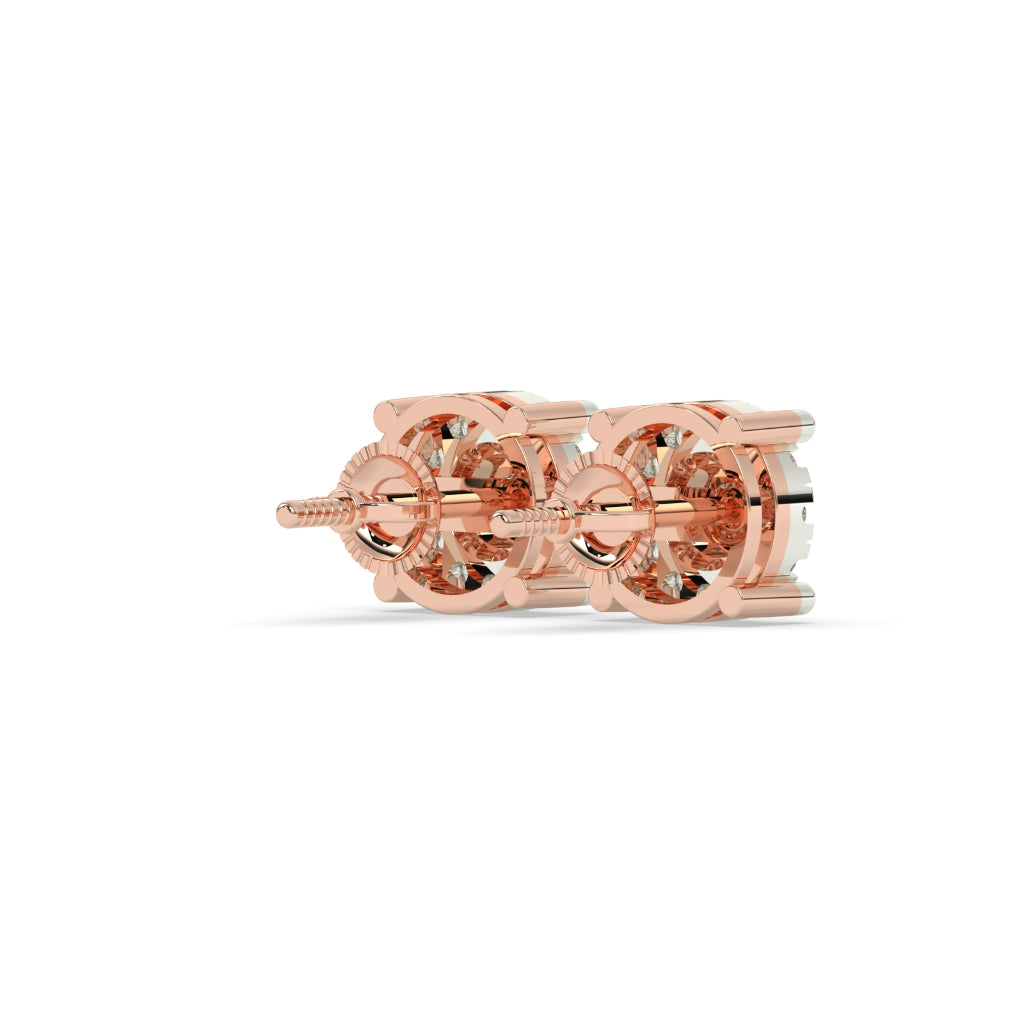 Golden Halo Radiant Stud Earrings