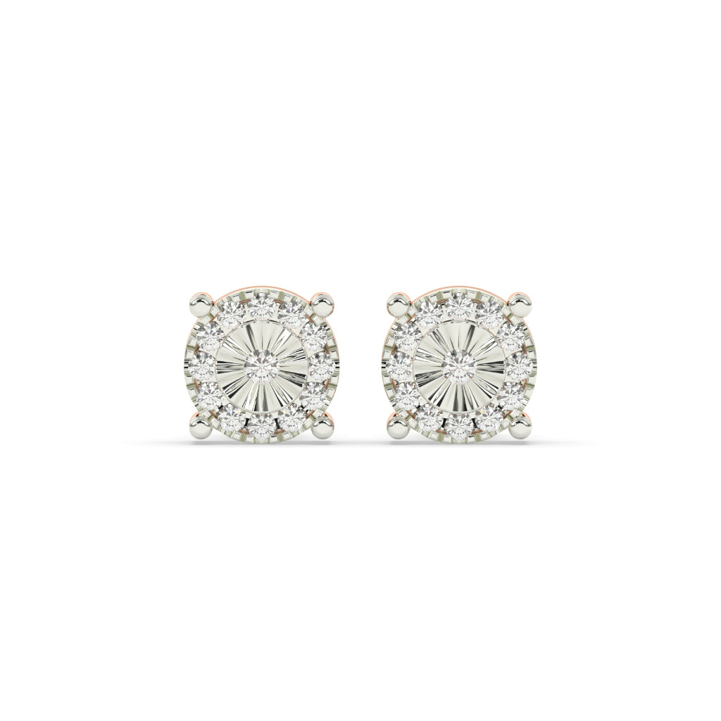 Golden Halo Radiant Stud Earrings