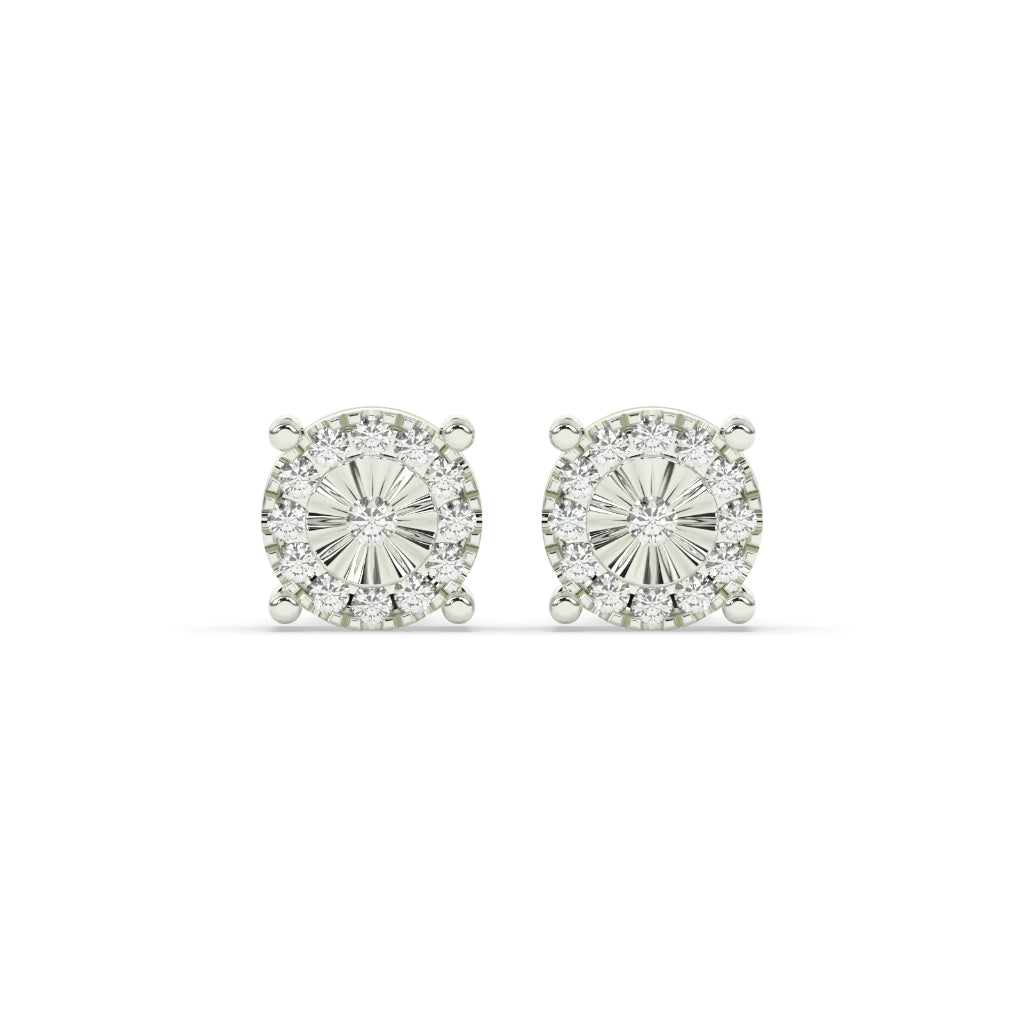 Golden Halo Radiant Stud Earrings