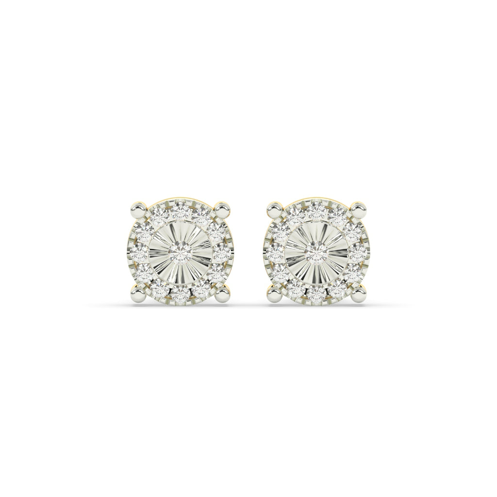 Golden Halo Radiant Stud Earrings