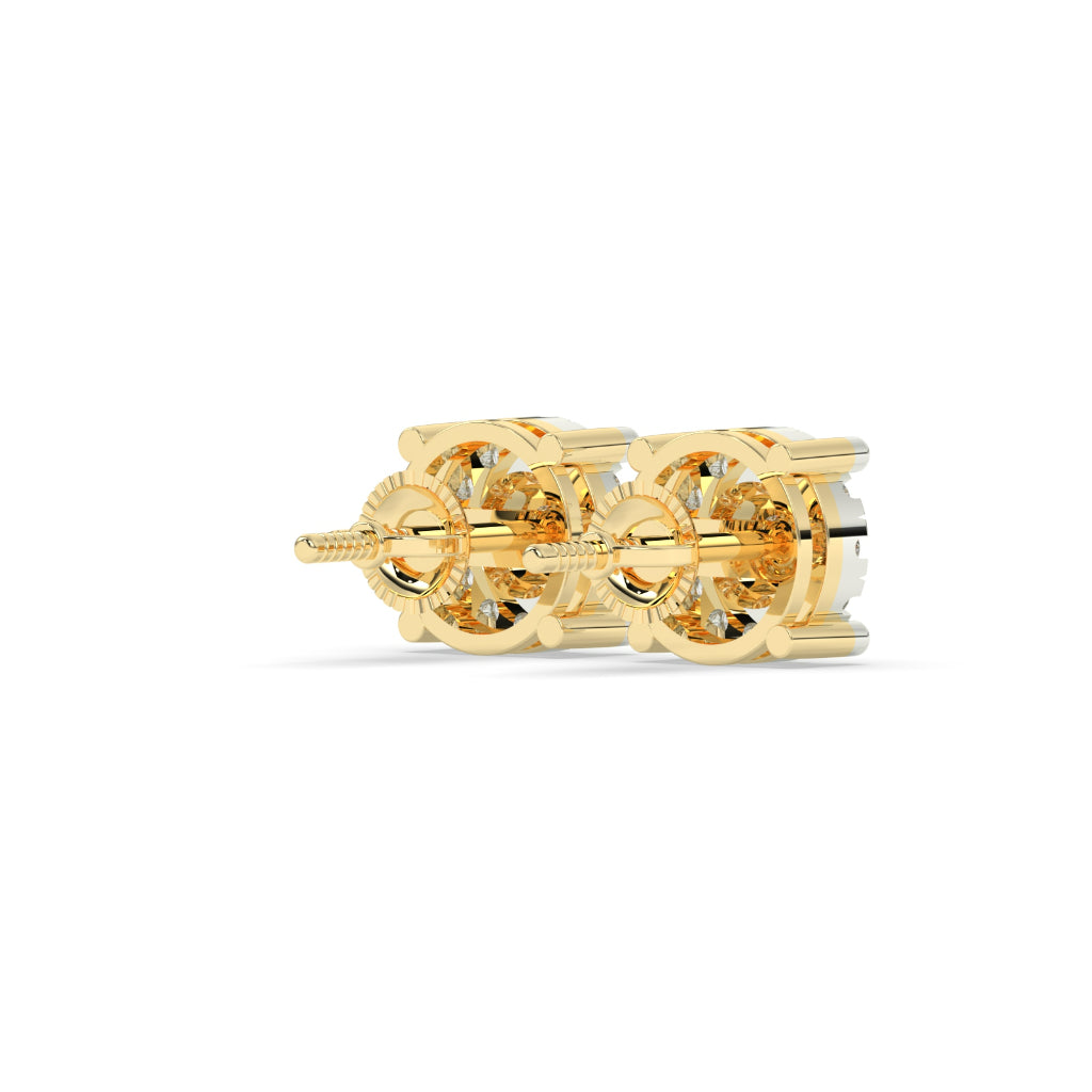 Golden Halo Radiant Stud Earrings