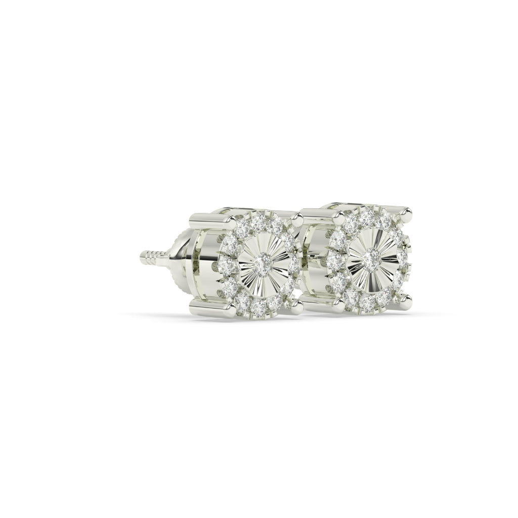 Golden Halo Radiant Stud Earrings
