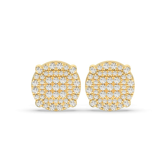 Triple Row Radiant Stud Earrings