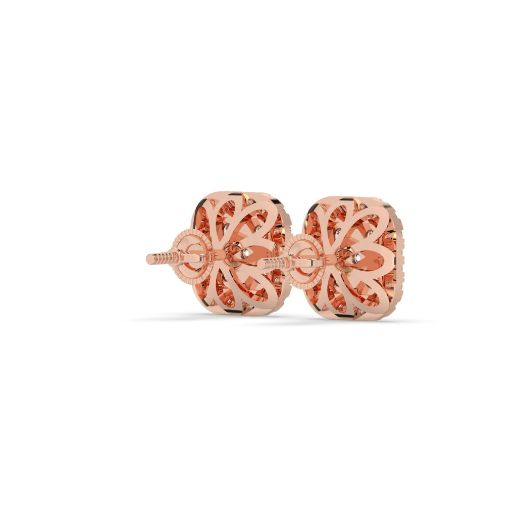 Gold Sparkling Stud Earrings